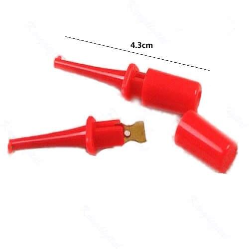 New 1 Pair Single Hook Clip Test Probe Lead Wire Mini Grabber Kit For Multimeter