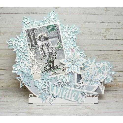 New 2Pcs Lace flower frame metal Cutting Dies Stencils DIY Scrapbooking Paper/photo Cards Embossing Dies