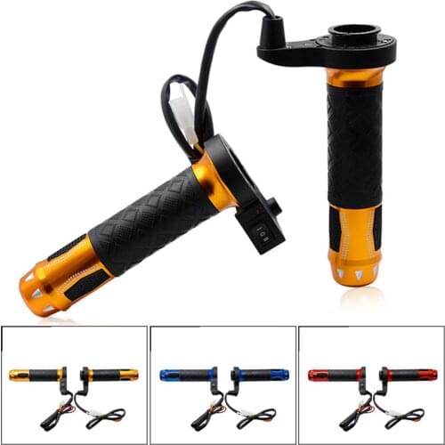 New 2pcs 12V Motorcycle Heated Grip Aluminum Alloy Handle Grip For 22mm Diameter Handlebar Handle Grips Dropshipping