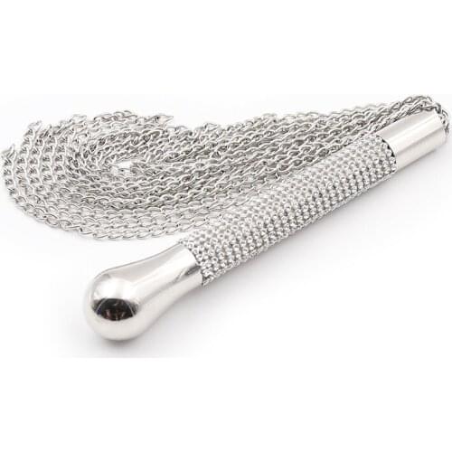 Sex Whip Fetish Bondage Metal with Diamond Spanking Paddle Erotic Sex Toys Adult Games for Couples