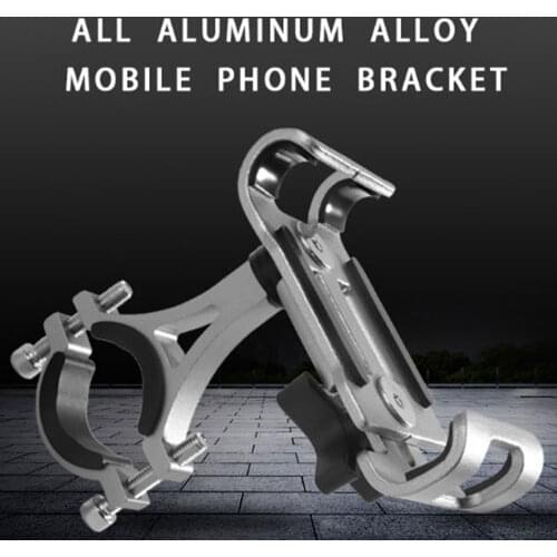 All Aluminium Alloy Mobile Phone Holder Stand Mountain For Bike Phone Holder MTB Metal Bicycle Handlebar Mount Bracket 6.2" Inch