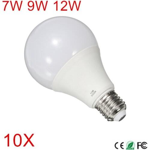 High quality profession E27 led bulb 7W 9W 12W 110V/220V led light bulbs lamps Replace 100-120W Incandecent light 10pcs/lot
