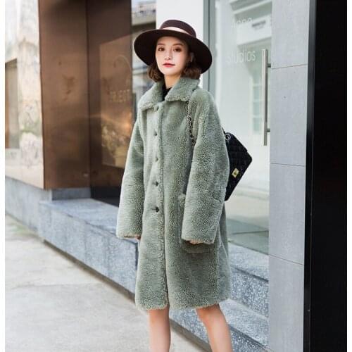 Winter Shearing Fur Sheep Coat Real Wool Jacket for Women Clothes 2020 Manteau Femme A22Y090 YY262