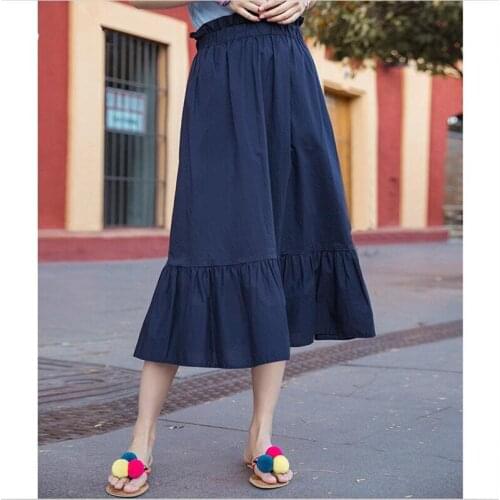 High Street Women Ruffles Skirt Ruffles 2020 Summer Thin Cotton And Linen Solid Skirt Vestido Plue Size M-7XL