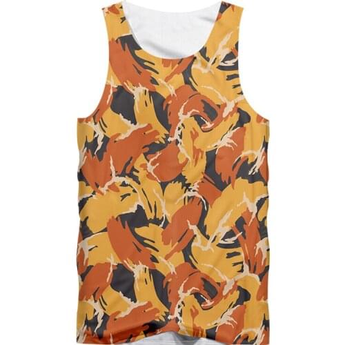 IFPD EU Size Summer Women Print Top Fashion Men Casual Camouflage Tank Top Sleeveless Shirts Camo Fitness Vest Oversize Clothing