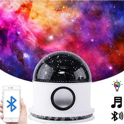Star Projectior LED Lamp Bluetooth Speaker Voice Control Disco Music Nightlight Luminaria Holiday Lighting Bedroom Decoration