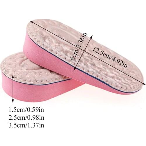 1 Pair Shoe Insoles Women Breathable Heighten Half Insole Invisible Heel Pad Height Increase Insoles Sport Shoes Sneakers Insert