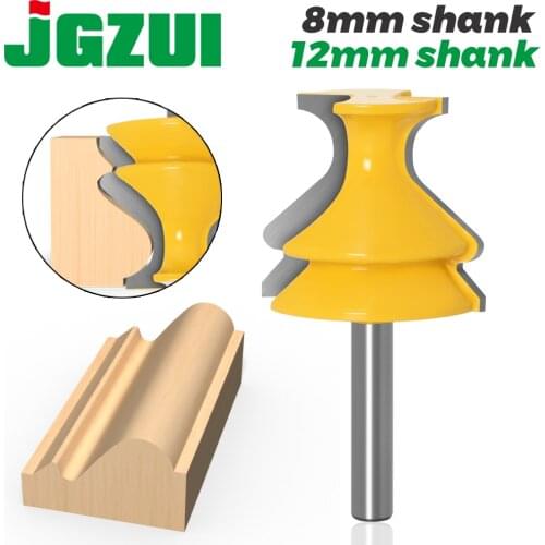 1pcs 8mm Shank Architectural Molding Handrail Router Bits Set Casing Base CNC Line Woodworking Cutters Face Mill