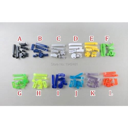 100sets multi color FOR GBA D Pads Power ON OFF Buttons for Gameboy Advance A B L R Buttons Frame for GBA Buttons