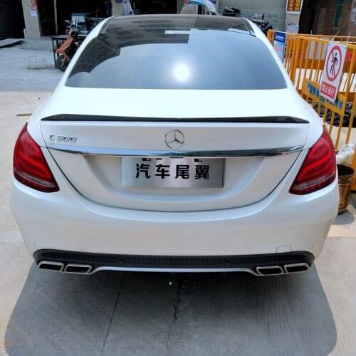 2015 2016 2017 2019 W205 4-Door C63 Style ABS Plastic Rear Wing Spoiler for Mercedes-Benz W205 C-class c180 c200 c220 c250 c300