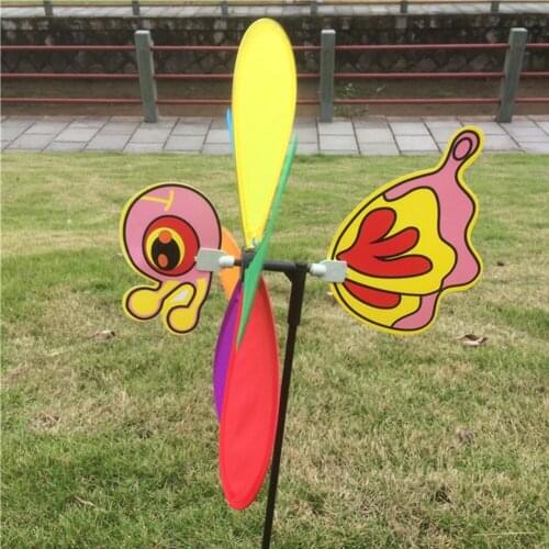 2018 1Pc Cute 3D Large Animal Bee Windmill Wind Spinner Whirligig Yard Garden Decor Baby Kids Child Toy Gifts