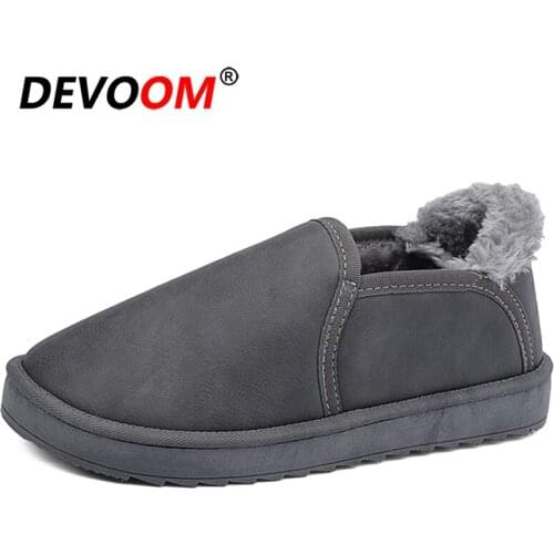 2020 Fashion Mens Winter Boots Waterproof Warm Slip on Casual Cotton Shoes Snow Boots Fur Ankle Boots Sneakers Men Botte Homme