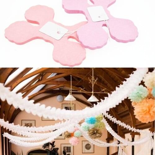 3.6M Wedding Decoration Four Leaf Clover Paper Garlands Baby Shower Paper Flower Wedding Events Party Backdrops Decoration