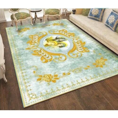 3D Flooring Little angel European retro carpet 3 D Photo Wallpaper For Living room Vinyl flooring self adhesive wallpaper