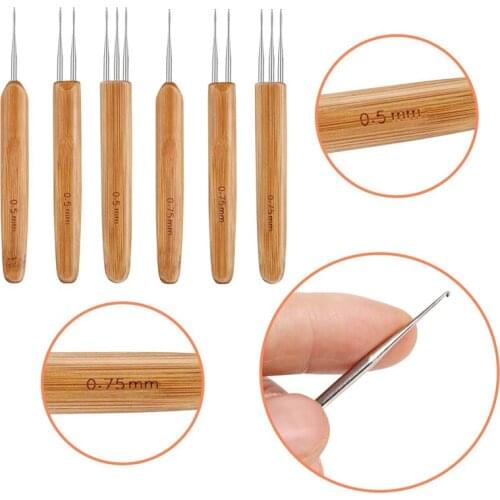 8 Pcs Dreadlock Crochet Hook Tool Braid Hair Weaving Crochet Dreadlocks Needle Weaving Kit Style Hair Tools Accessories