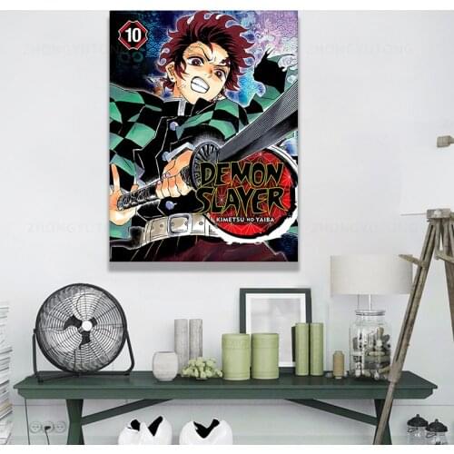 Anime Manga Demon Slayer Blade Wall Scroll Painting Picture Wallpaper Poster Home Decor Modular Canvas Pictures