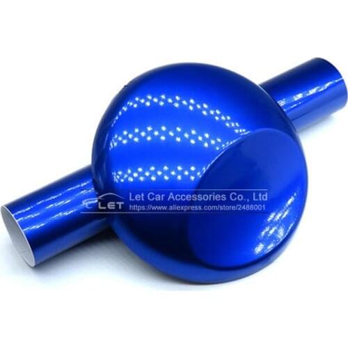 Car styling Blue Glossy Metallic Glitter Car Sticker for car wraps Glossy Candy Vinyl Film