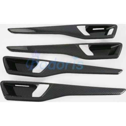 For Ford Focus 2019 2020 Mk4 Carbon Fiber Look Interior Door Handle Bowl Trim Car Styling Accessories