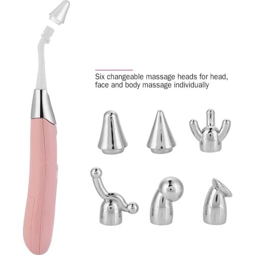 6 In 1 Beauty Bar Electric Face Eye Nose Body Massager Anti Wrinkle Tighten Skin Massage Tool