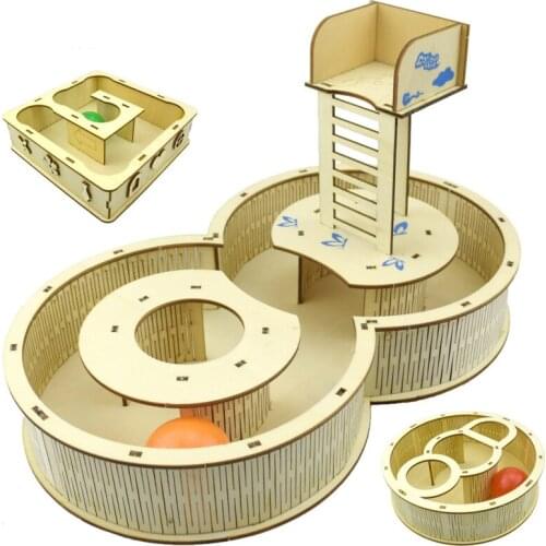 Hamster Maze Toy Wooden Tube Tunnel Cage Hideout Small Animals Toys to Play Rest Explore for Guinea Pig Chinchilla 5 Kinds
