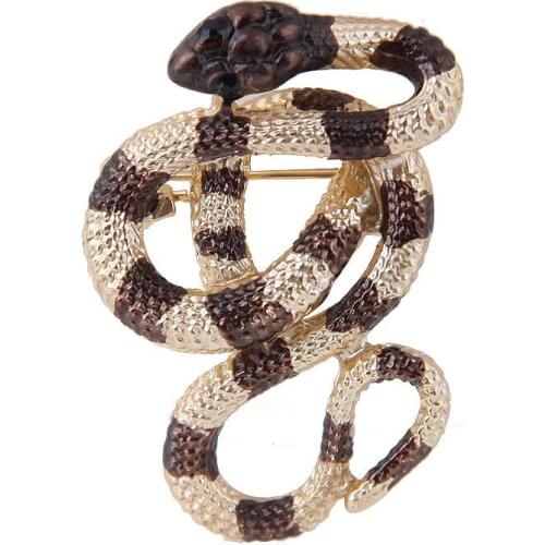 Individual Metal Concise Snake Temperament Lady Brooch
