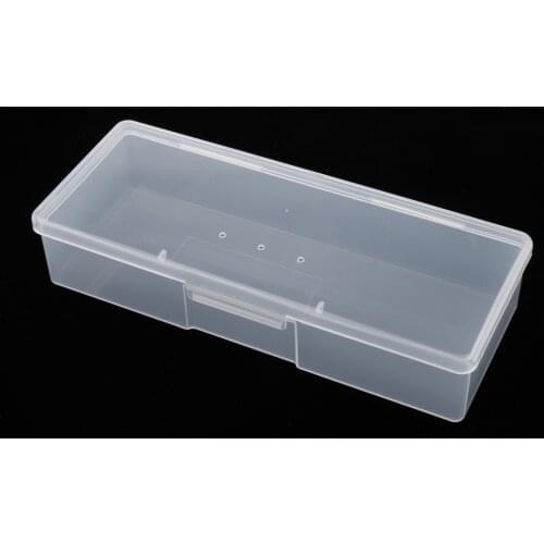 Pencil Storage Box Eyebrow Makeup Pen Holder Case Plastic- Pink/White