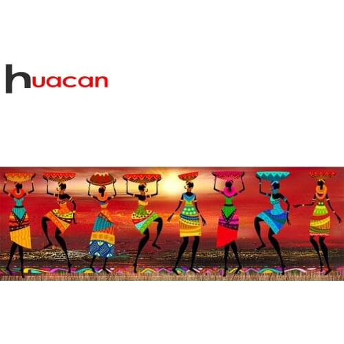 Huacan 5d DIY Diamond Painting Full Square/Round Abstract African Woman Diamond Embroidery Beads Set Mosaic Portrait Wall Decor