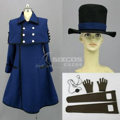 Black Butler/Kuroshitsuji Ciel Phantomhive Cosplay Costumes Blue Uniform Suit Unisex Party Role Play Prop Clothing Custom-Make