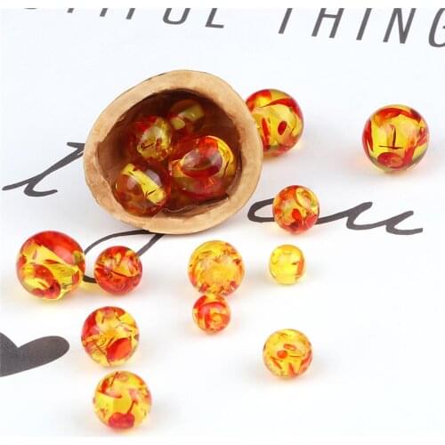 Natural Round Onyx Imitation Ambers Beads 6/8/10/12MM Smooth Bead Stone for Jewelry Making DIY Bracelet&Bangle Charm Accessories