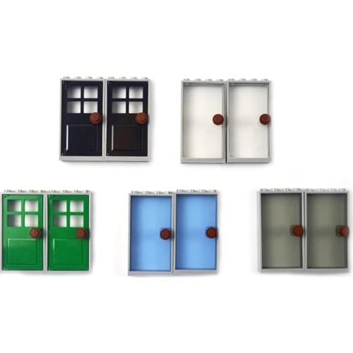 Small Building Block Doors Bulk MOC Parts Educational Creator DIY Bricks Compatible All Brands