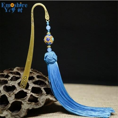 Metal Bookmarks Metal Bookmarks Cloisonne Jewelry Wholesale Creative Tassel Bookmarks Lettering Words for Wedding Gifts M163