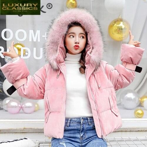 Fashion Winter Jacket Women Parkas Mujer 2021 Korean Padded Warm Female Jacket + Large Fur Hooded Ladies Coat Hiver 606