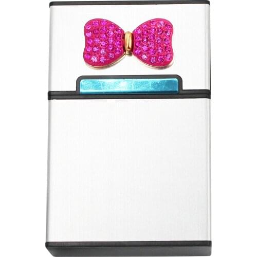 Fashion Cigarette Box Holder for Woman Men Smoking Accessories Button Design