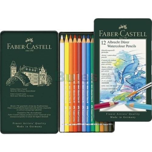 Faber-Castell Albrecht Durer Watercolor Pencils Set of 12,are Highly Versatile with The Ability To Draw,shade and Paint
