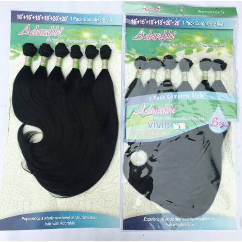 Adorable Packet Synthetic Hair Weaves Hook Body Wave,Ombre Color Heat Resistant Fiber Hair Extensions Vivid 6pcs/Lot