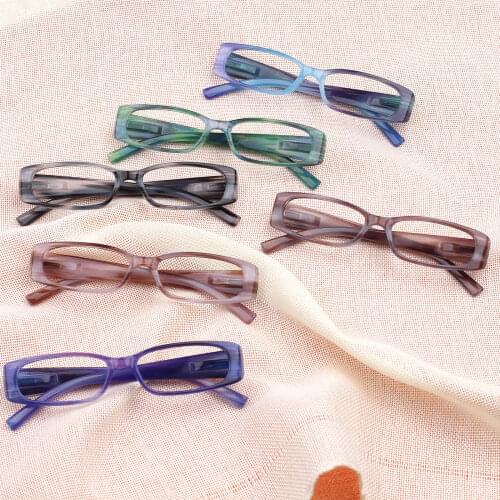 New stylish small frame exquisite reading glasses six colors are available for men women, spring hinges light and easy to carry