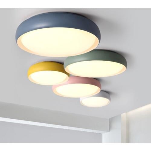 Nordic Ceiling pendan Light Round ceiling lamp Metal LED Light bedside pendant lamp colorful Lamp for home kitchen room