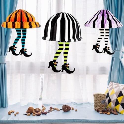 Halloween Decoration 3pc/Set Long Leg Paper Pendant for Mall School Party Decoration Gifts