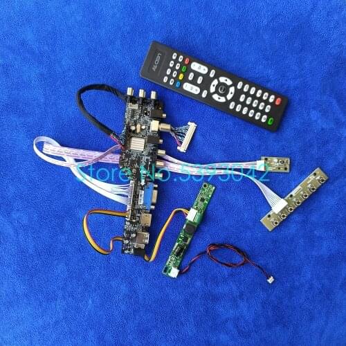 USB+VGA+AV LVDS-30Pin signal digital LCD screen drive board kit WLDE For LM195WD1/LM195WD2/LM200WD3/LM200WD4 DVB-T 1600*900