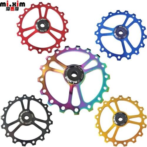 Mi.Xim 17T MTB Bicycle Rear Derailleur Jockey Wheel Ceramic Bearing Pulley AL7075 CNC Bike Guide Roller 4/5/6mm for 7-12 speed