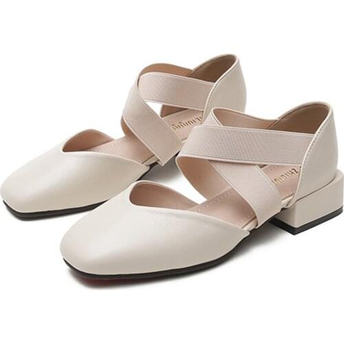 Brand New Mary Janes Square Toe Women Pumps High Quality Fashion Soft Comfortable Heels Female Wedding Party Dress Shoes