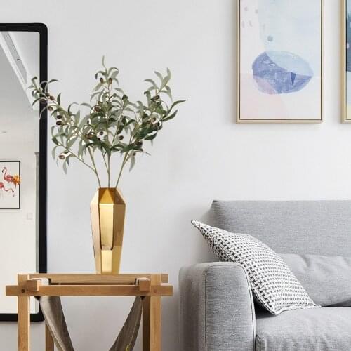 Golden ceramic vase decoration Nordic table living room creative simple home decoration flower arranger Vaso Decorativo Vases