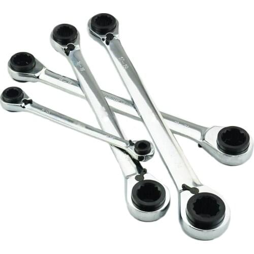 1pc* Adjustable Ratchet Wrench Socket 4 sizes in 1 Multifunctional Universal Ratcheting 8~24mm