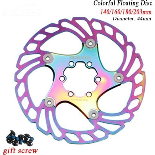 1 Piece of Mountain Bike V Brake Disc Thickened Floating Rotor 140mm 160mm 180mm 203mm Riding Bicycle Accessories Bikes