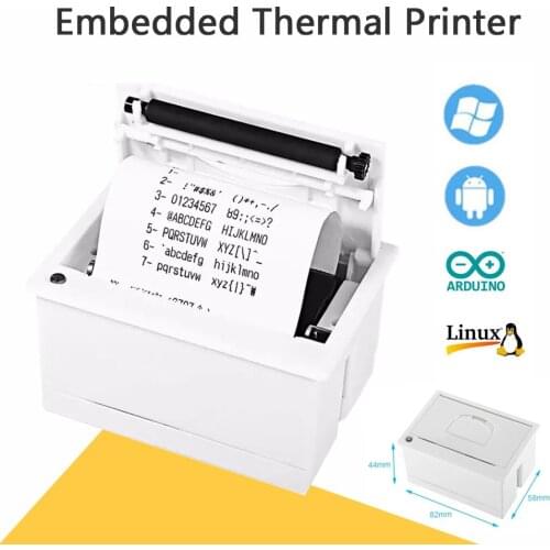 204 mini embedded printer thermal ESC POS receipt parallel panel printer USB TTL RS232 Kiosk Printer 58mm Barcode Arduino