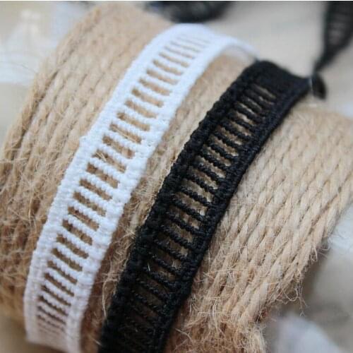 5 Meters/lot 1.2cm Width Milk Silk White Black Hollow Lace Trim Garment Lace Ribbon Headband Wedding Party Decoration DIY