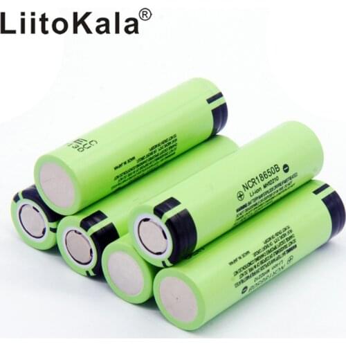 Hot 6pcs LiitoKala new original NCR18650B 34B 3.7V 18650 3400mAh rechargeable lithium battery for flashlight bat