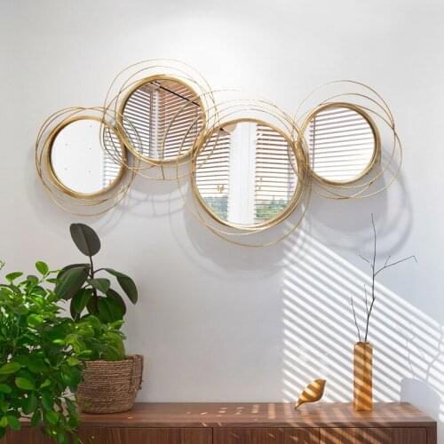 American Light Luxury Wall Decoration Mirror Pendant Restaurant TV Background Wall Hanging Creative Home Entrance Mirror