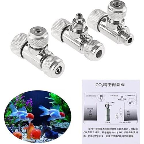 CO2 Needle Valve For Pressure Guage Diffuser System DIY Planted Aquarium 2 Types W00-01A W00-01B W00-01C