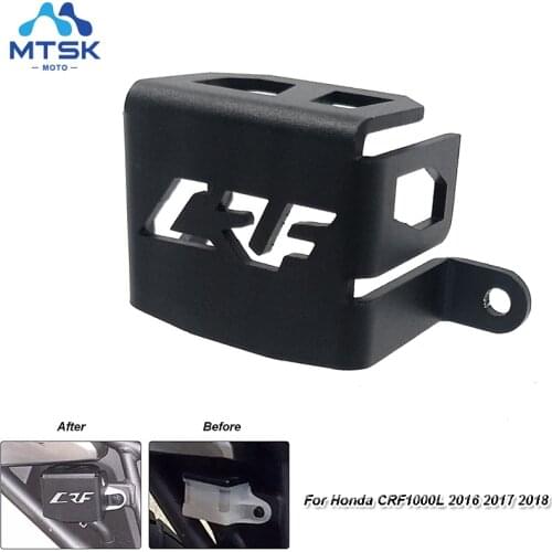 For HONDA CRF1000L Africa Twin 2016 2017 2018 2019 CNC Aluminum Motorcycle Rear Brake Reservoir Guard Protective Cover